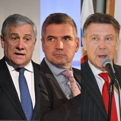 Antonio Tajani, Herbert Dorfmann in Damijan Terpin (ARHIV)