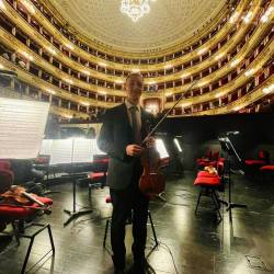 Violinist Aleš Lavrenčič v milanski Scali (FACEBOOK)