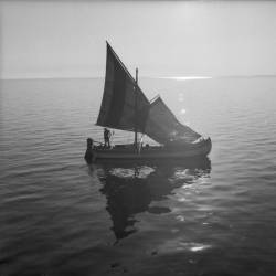 Magajna je v objektiv večkrat ujel morje. Med Nabrežino in Sesljanom, 1956 (MAGAJNA/OZE NŠK)