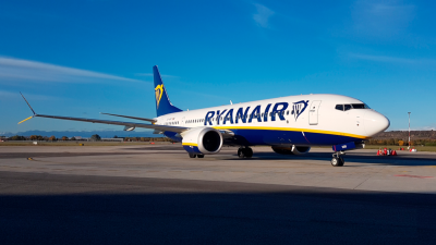 Letalo družbe Ryanair na ronškem letališču (TRIESTE AIRPORT)