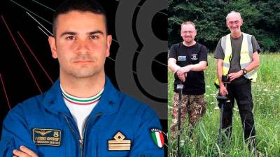 Pokojni pilot Alessio Ghersi in prostovoljca združenja »Sos metal detector« (SPLET)
