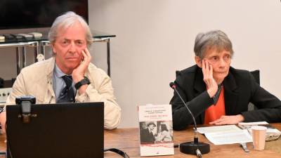 Gianni Peteani in Anna Di Gianantonio na predstavitvi knjige (FOTODAMJ@N)