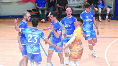 Odbojkarji Soče SloVolley, ki so lani nastopali v B-ligi (FOTODAMJ@N)
