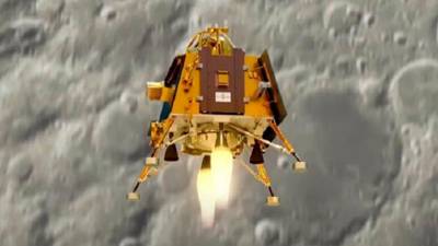 Prikaz pristanka indijske sonde Chandrayaan-3 na Luni (ANSA)