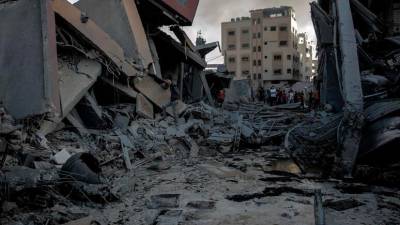 Ruševine v Gazi (ANSA)