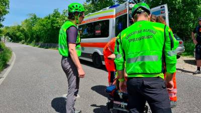 Včerajšnje posredovanje gorskih reševalcev in deželne službe za nujno medicinsko pomoč Sores v Slivnem (CNSAS FVG)