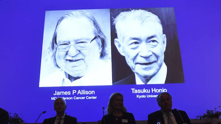 Nobelova nagrada za medicino Jamesu Allisonu in Tasuku Honjo
