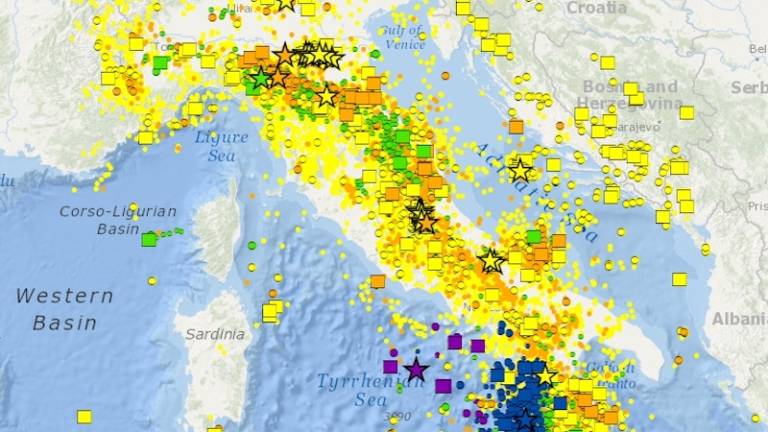 V Italiji lani 44.459 potresnih sunkov