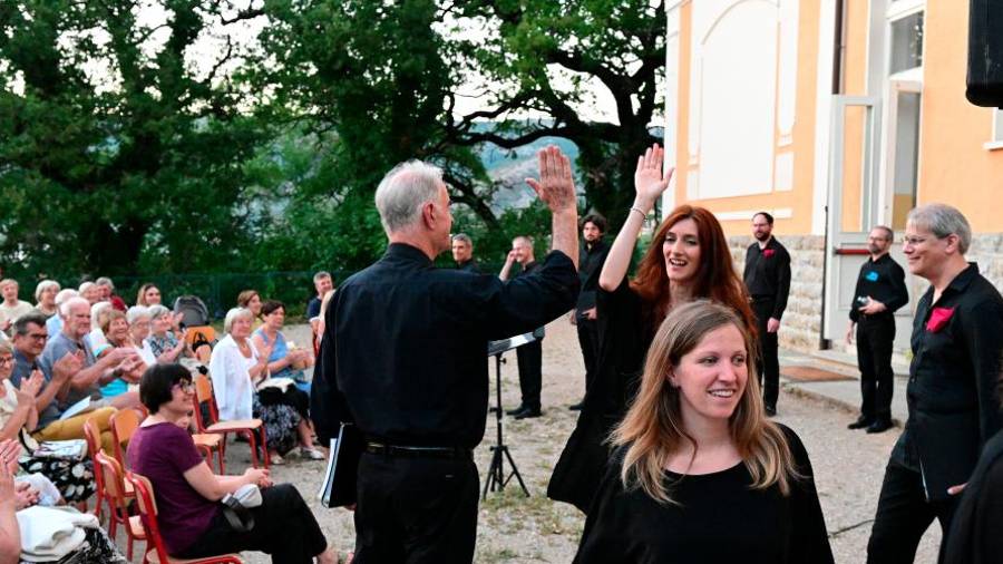 Boris Pangerc s predsednico zbora Jacobus Gallus Valentino Sancin (FOTODAMJ@N)