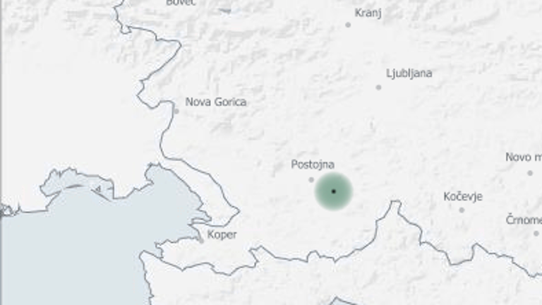 Tla so se stresla v bližini Pivke