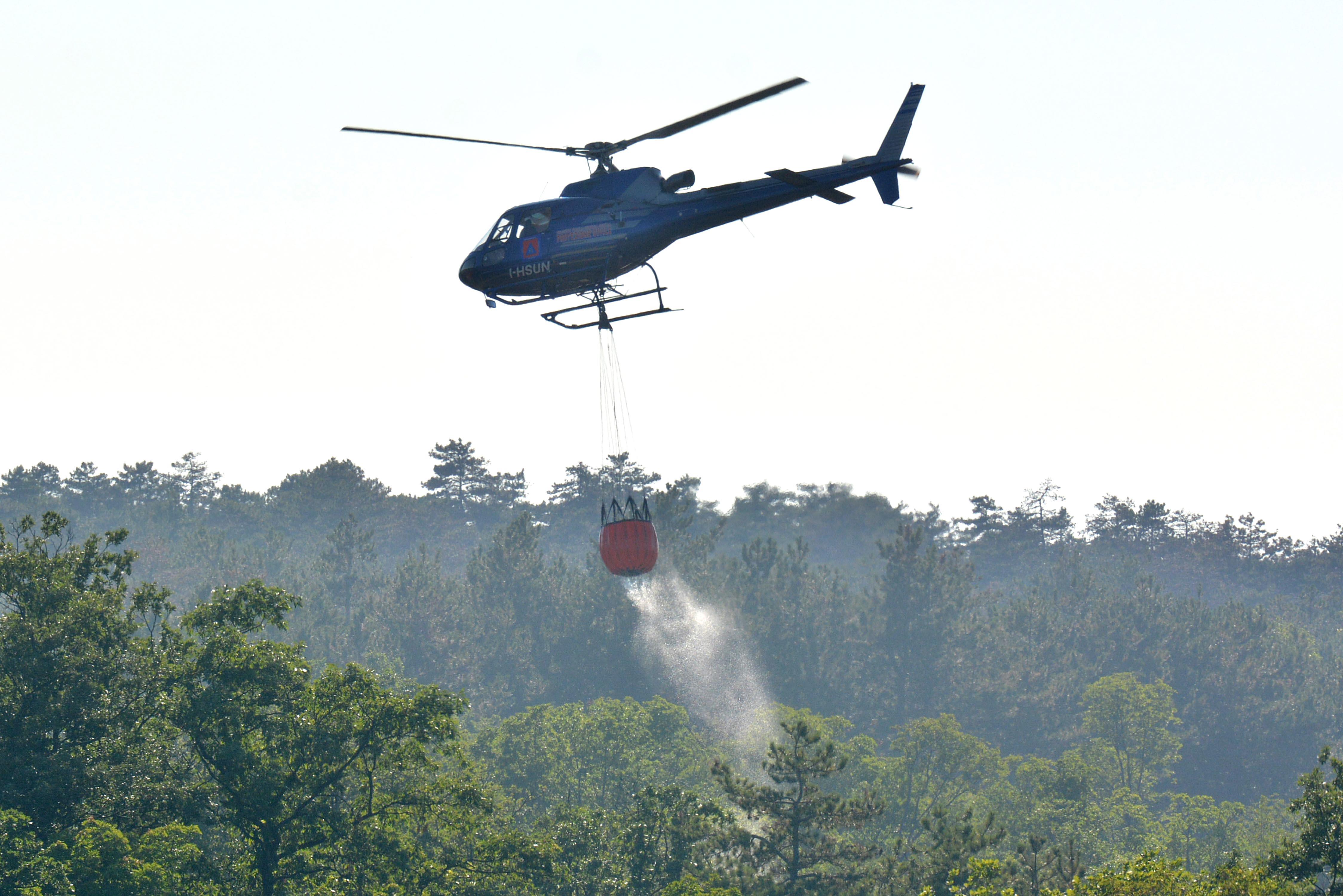 Zagorelo pri Bardu, gasil tudi helikopter