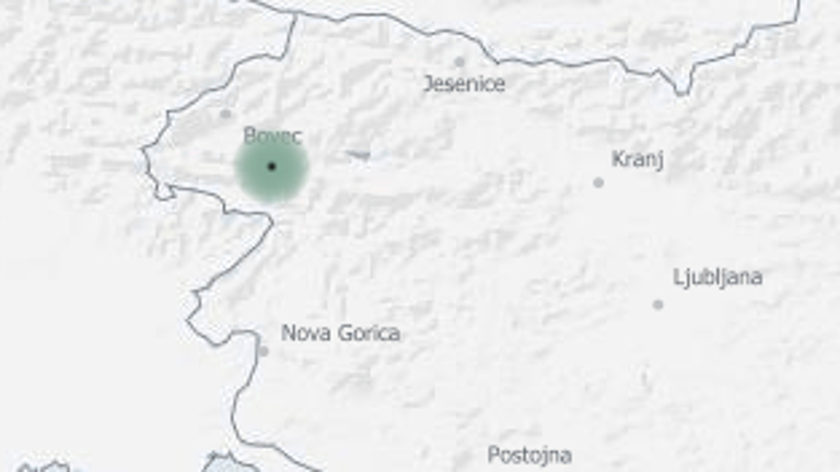 Tla so se stresla v bližini Kobarida