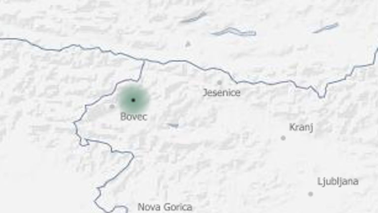 Zmeren potresni sunek v Logu pod Mangartom