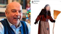 Župan Dipiazza je na svojem osebnem Facebook profilu objavil podobo Befane z obrazom vodje DS Elly Schlein (fotografijo smo iz spoštovanja zameglili) (FACEBOOK)