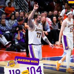 Veselje Luke Dončića po tekmi (LOS ANGELES LAKERS/FACEBOOK)