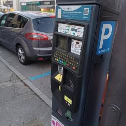 Modre cone v goriškem mestnem središču (FOTO D.R.)