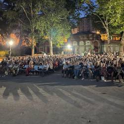 Po nesreči z vejo so projekcije filmov v parku prekinili, program se bo jutri spet nadaljeval (ARHIVSKI POSNETEK)