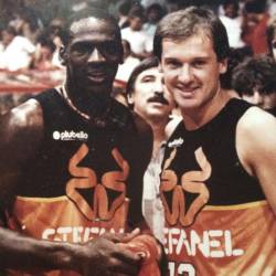 Michael Jordan in Boris Vitez v dresu Stefanela (OSEBNI ARHIV)