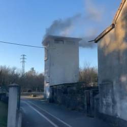 Požar v električni centrali v Nabrežini (FOTODAMJ@N)