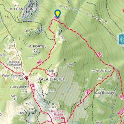Območje nesreče na vrhu Pala d'Altei (CNSAS)