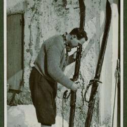 Lokve, 1927: Ferdinand (Nande) Rolich med pripravo smuči