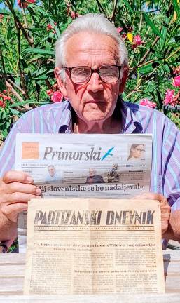 Tudi 91-letnik iz Saleža, med vojno raznašalec Partizanskega dnevnika, še vedno rad bere Primorski dnevnik. <i>(Boris Milic)</i>