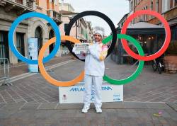 Iz današnje etape olimpijske bakle, kjer sem tekel v San Donà di Piave <i>(Rudi Balzano)</i>