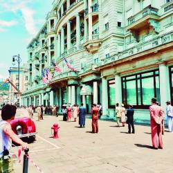 Snemanje filma na tržaškem nabrežju