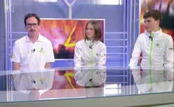 Z leve Luka Kafol, Nastja Ferluga in Rado Kalc