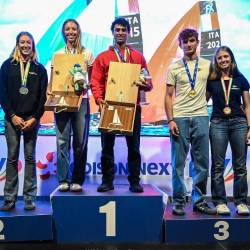 Caterina Sedmak (druga z leve) in Federico Figlia di Granara sta prvaka med U24 (FIV/MARTINA ORSINI)