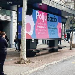 Logotip projekta se je pojavil tudi na tržaški tabli Luminosa