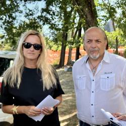 Odbornica Tiziana Maioretto in župan Luca Fasan (OBČINA TRŽIČ)