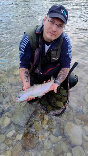 Ena izmed »solkanskih« šarenk, ki so jih ujeli pod Podgoro (D.B.)