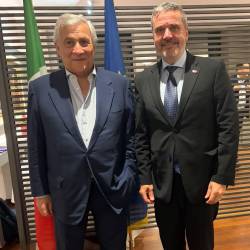 Antonio Tajani in Tone Kajzer (MZEZ)