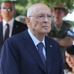 Giorgio Napolitano na Goriškem leta 2014 (BUMBACA)