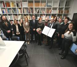 Slovenska ministrica za kulturo Asta Vrečko na obisku v tržaškem uredništvu Primorskega dnevnika (FOTODAMJ@N)