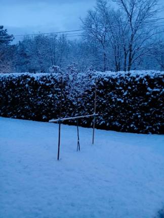 Sneg danes pobelil tudi Goriško (foto)