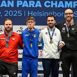 Matteo Parenzan na zmagovalnem odru