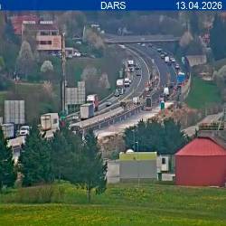 Priključek Postojna na primorski avtocesti (SPLETNA KAMERA DARS)