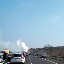 Zastoj na hitri cesti pri Proseku proti Trstu (E.S.)