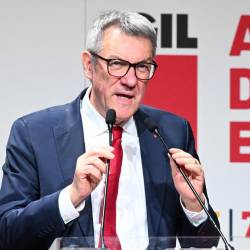 Generalni sekretar CGIL Maurizio Landini (ANSA)