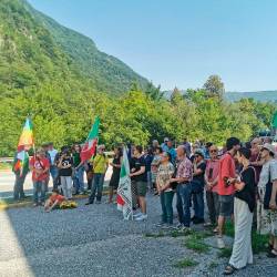 Današnji protest na mejnem prehodu Štupica-Robič