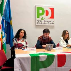 Program so predstavili z leve Manuela Mandler, Štefan Čok, Luisa Paglia in Giovanni Barbo