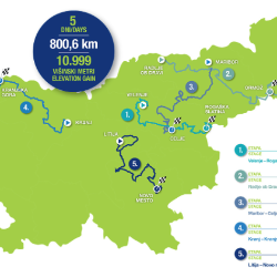 Zemljevid letošnje dirke po Sloveniji