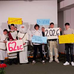 Dijaki in dijakinje so pokazali, da ideje, pojmi in besede, zapisani pred tisočletji, ostajajo aktualni (FOTO P.A.)