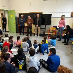 Izročitev priznanja doberdobskim osnovnošolcem (FOTO OŠ PREŽIHOV VORANC)