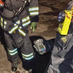 Med izvajanjem meritev v Gradišču (GASILCI)