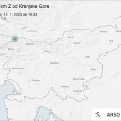 Lokacija potresa (ARSO)