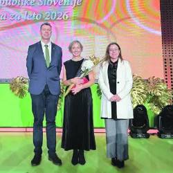 Nagrajenka Maja Mezgec na slovesni podelitvi nagrad (UP/STA/NEBOJŠA TEJIĆ)