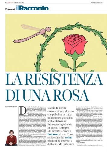 Frelihov prispevek v knjižni prilogi dnevnika Il Corriere della Sera <i>La lettura</i>